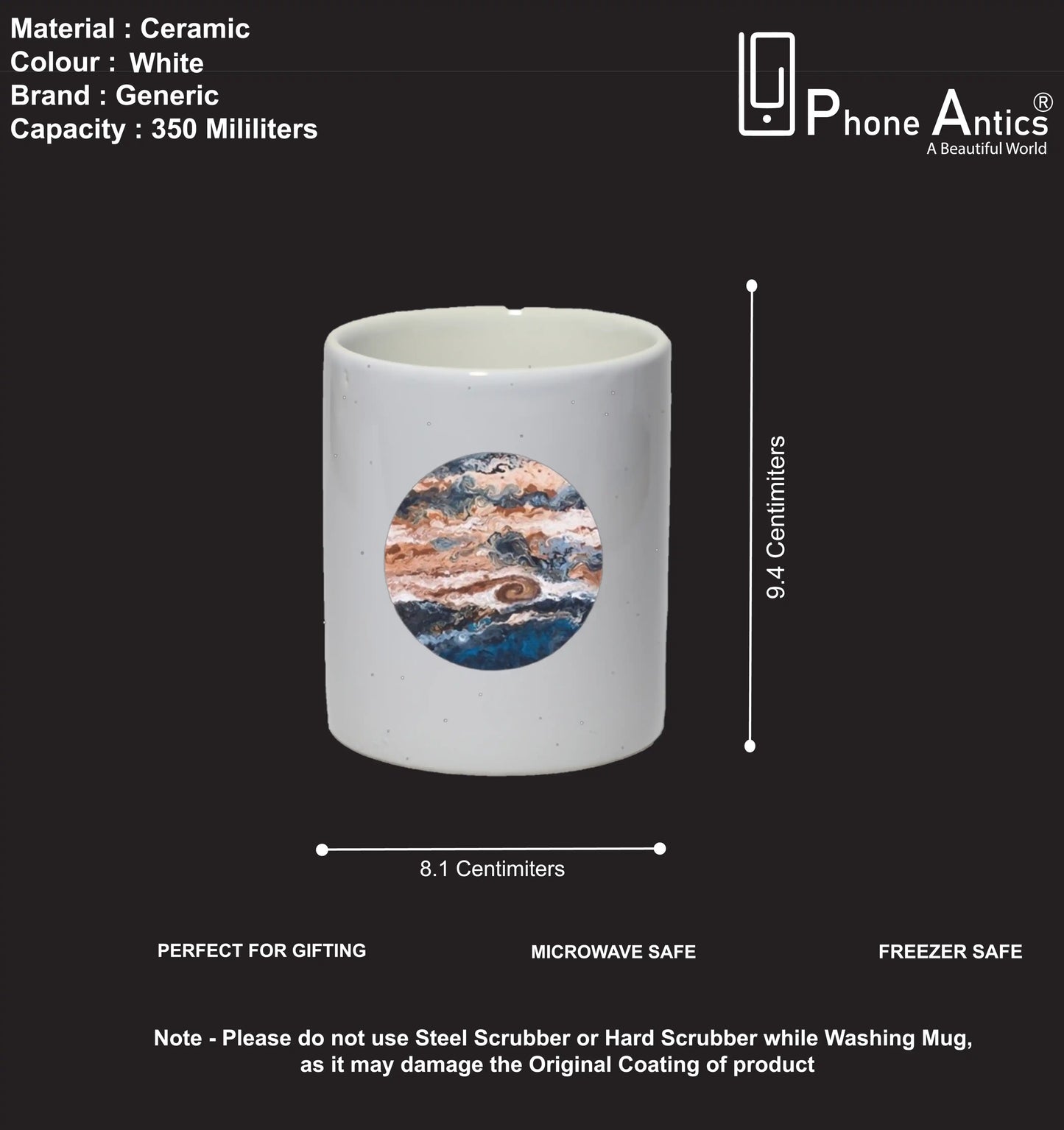 Planet-Inspired Swirl - Mug Infographic