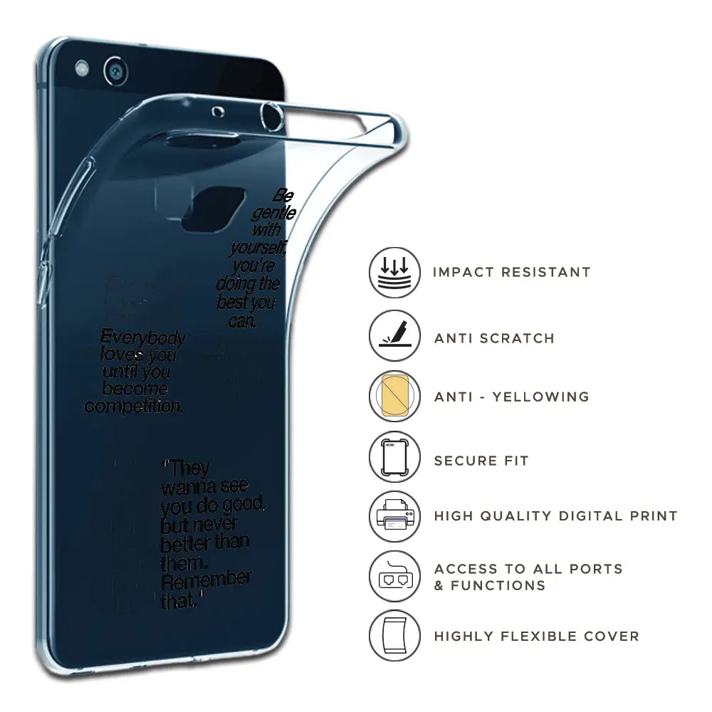 Motivational Quotes - Clear Printed Silicone Case For Apple iPhone Models infographic