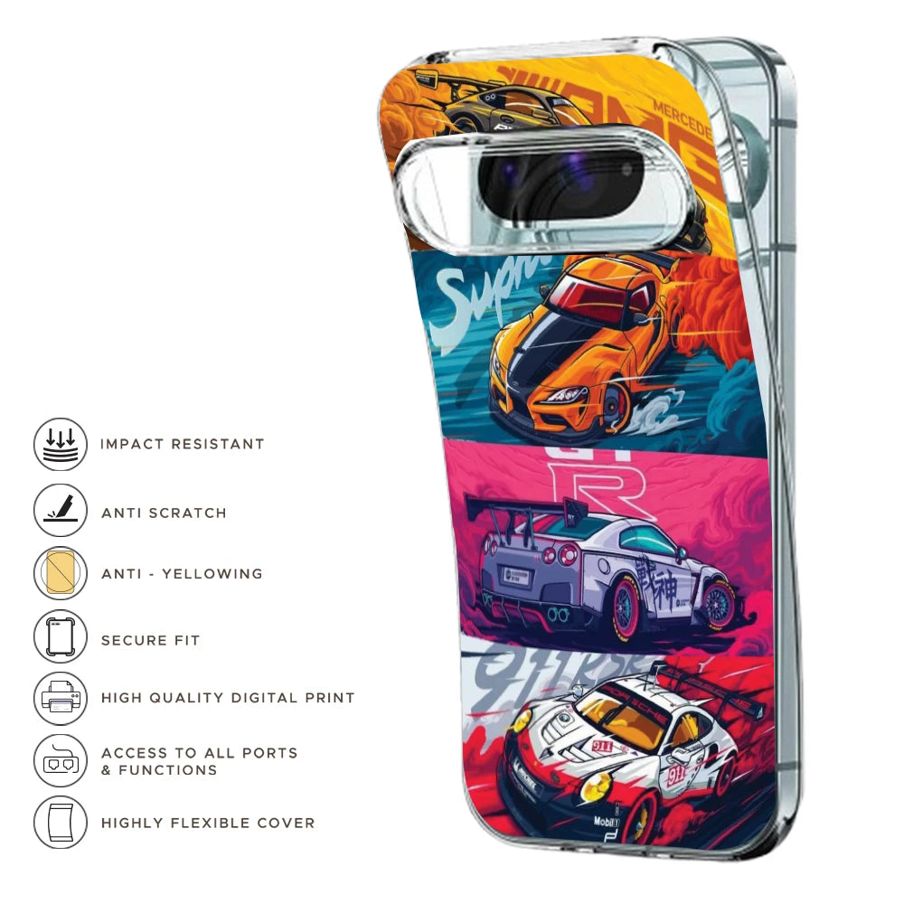 Sports car - Printed Silicone Case For Google Pixel Infographic
