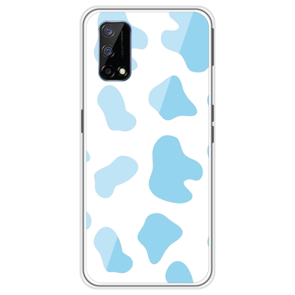 Blue Cow - Clear Printed Case For Realme Models