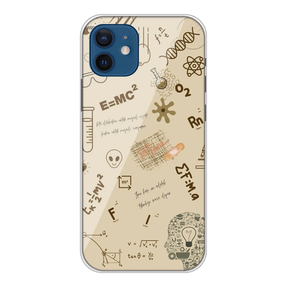 Physics Collage - Printed Silicone Case For Apple iPhone 12 Mini