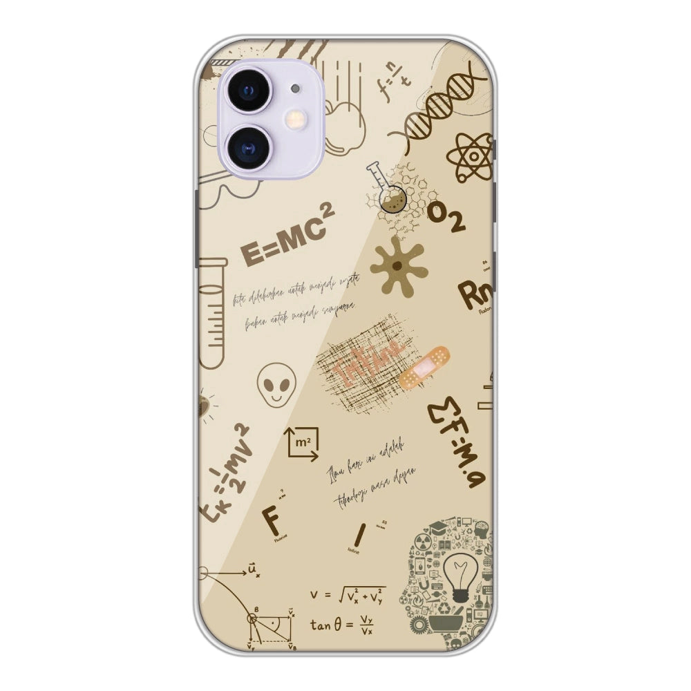 Physics Collage - Printed Silicone Case For Apple iPhone 11