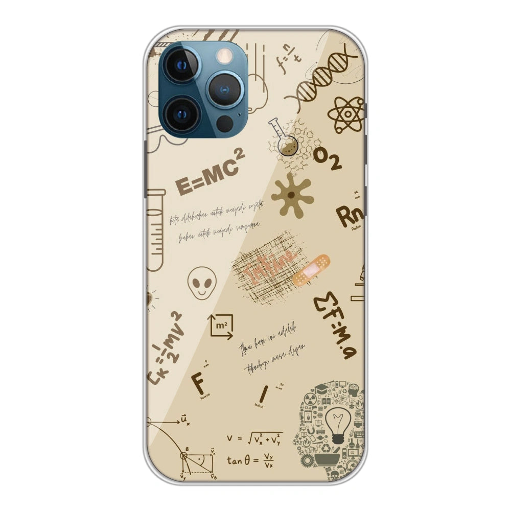 Physics Collage - Printed Silicone Case For Apple iPhone 12 Pro