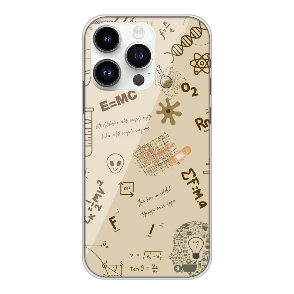 Physics Collage - Printed Silicone Case For Apple iPhone 15 Pro Max