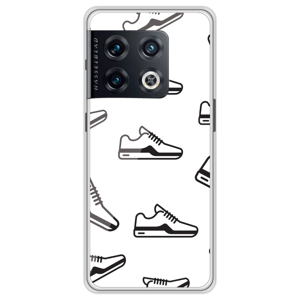 Black Sneakers - Clear Printed Silicone Case For OnePlus Models