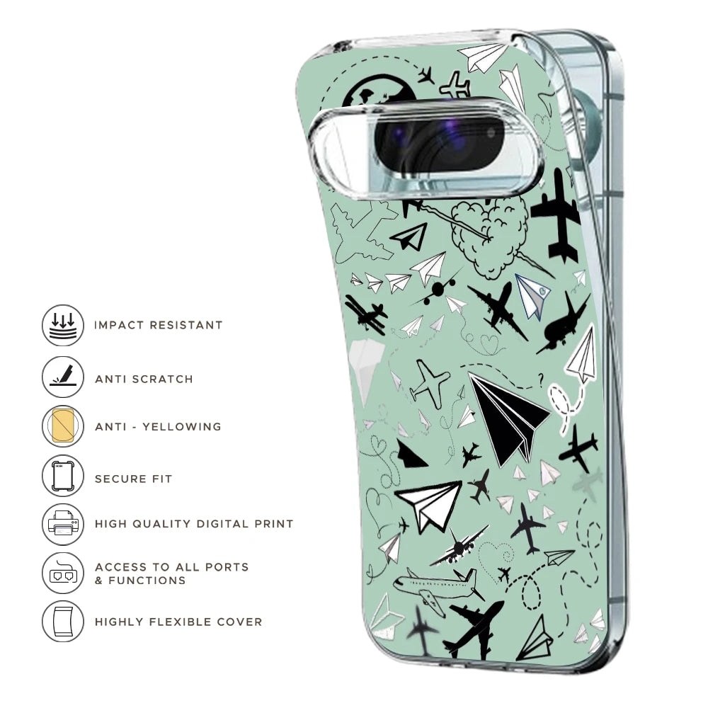 Planes - Printed Silicone Case For Google Pixel Infographic