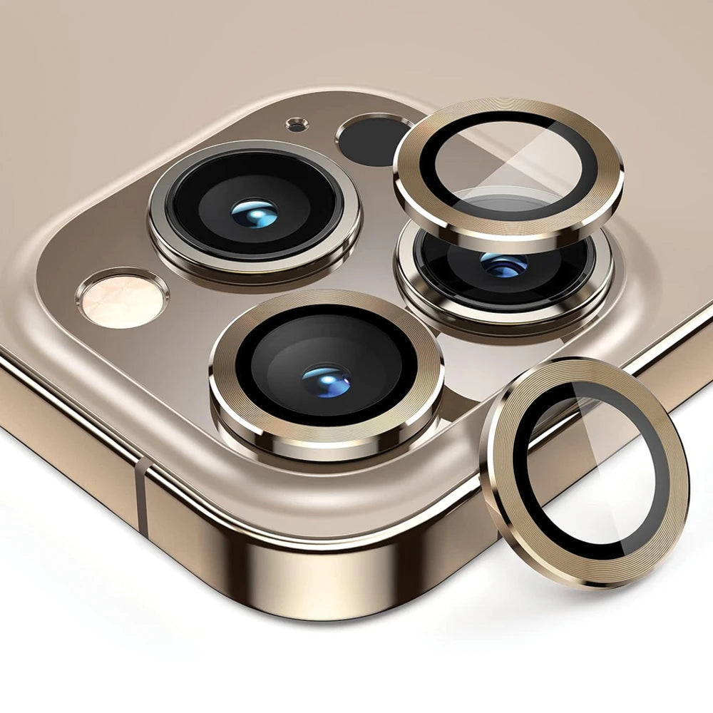 Metallic Camera Lens Protector- Gold iPhone 14 pro max