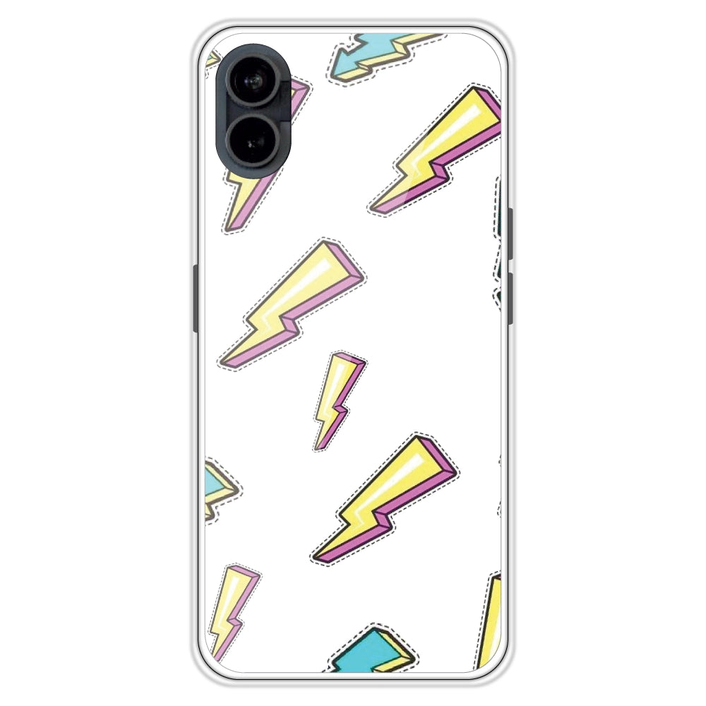 Lighting Bolts - Clear Printed Case For Nothing Models