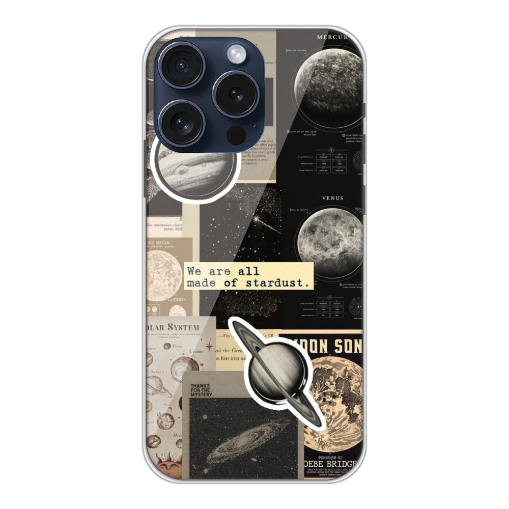 Planets - Printed Silicone Case For Apple iPhone 15 Pro