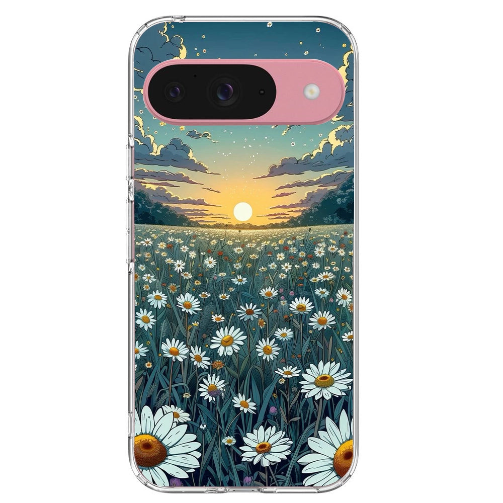 Daisy Sunset - Printed Silicone Case For Google Pixel Infographic