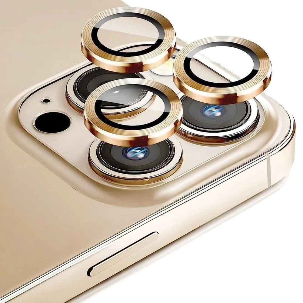 Metallic Camera Lens Protector- Gold iPhone 15 pro