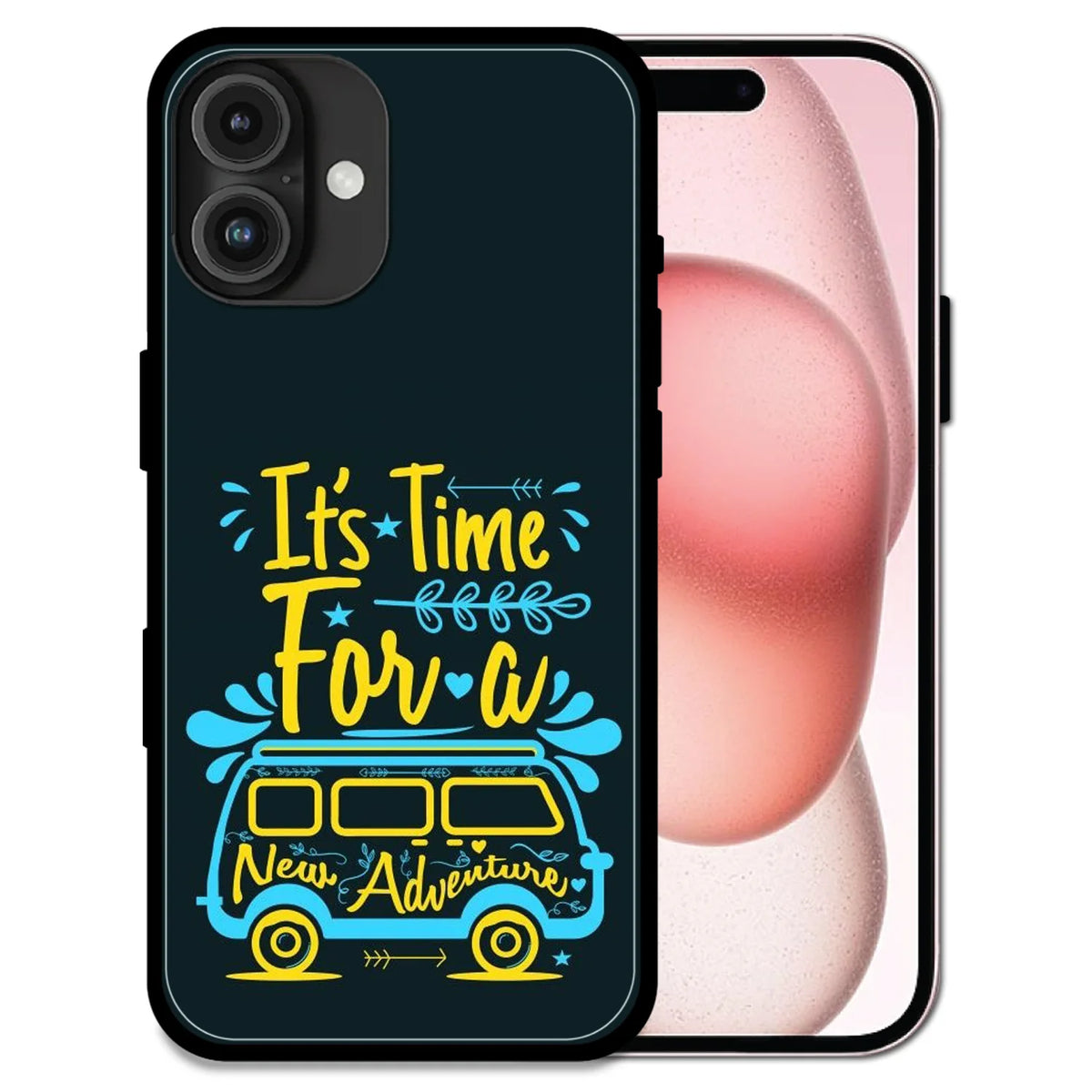 Adventure Awaits - Glossy Metal Silicone Case For Apple iPhone Models