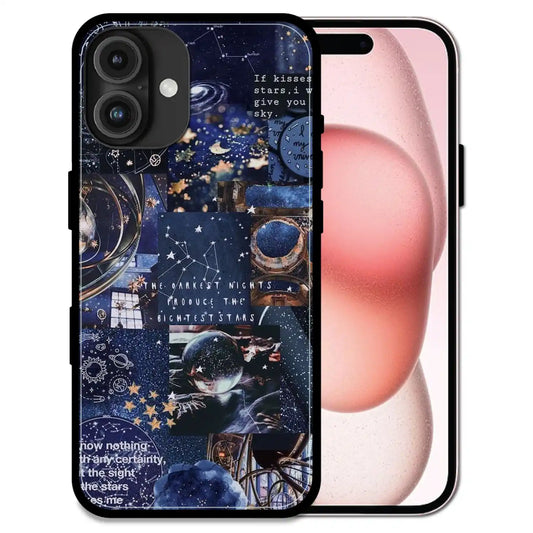 'Galaxy Dreamscape - Glossy Metal Silicone Case For Apple iPhone 16