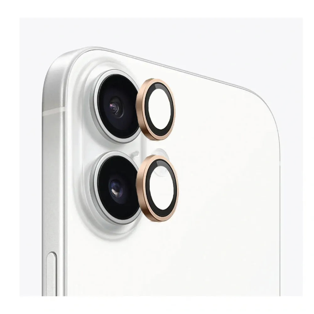 Metallic Camera Lens Protector - Gold apple iphone 16 plus