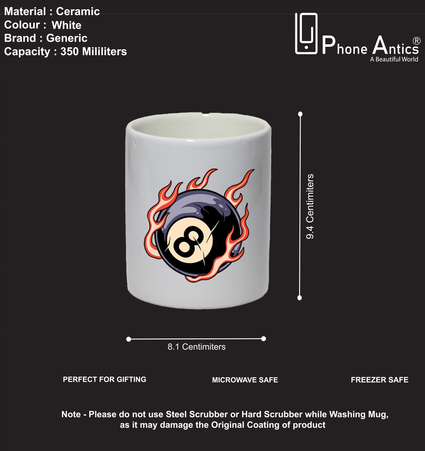 8 Ball Flame - Mug Infographic