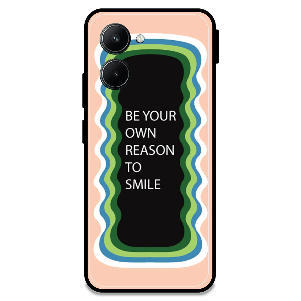 'Be Your Own Reason To Smile' - Peach Armor Case For Realme Models Realme C33