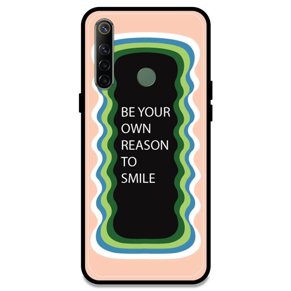 'Be Your Own Reason To Smile' - Peach Armor Case For Realme Models Realme Narzo 10