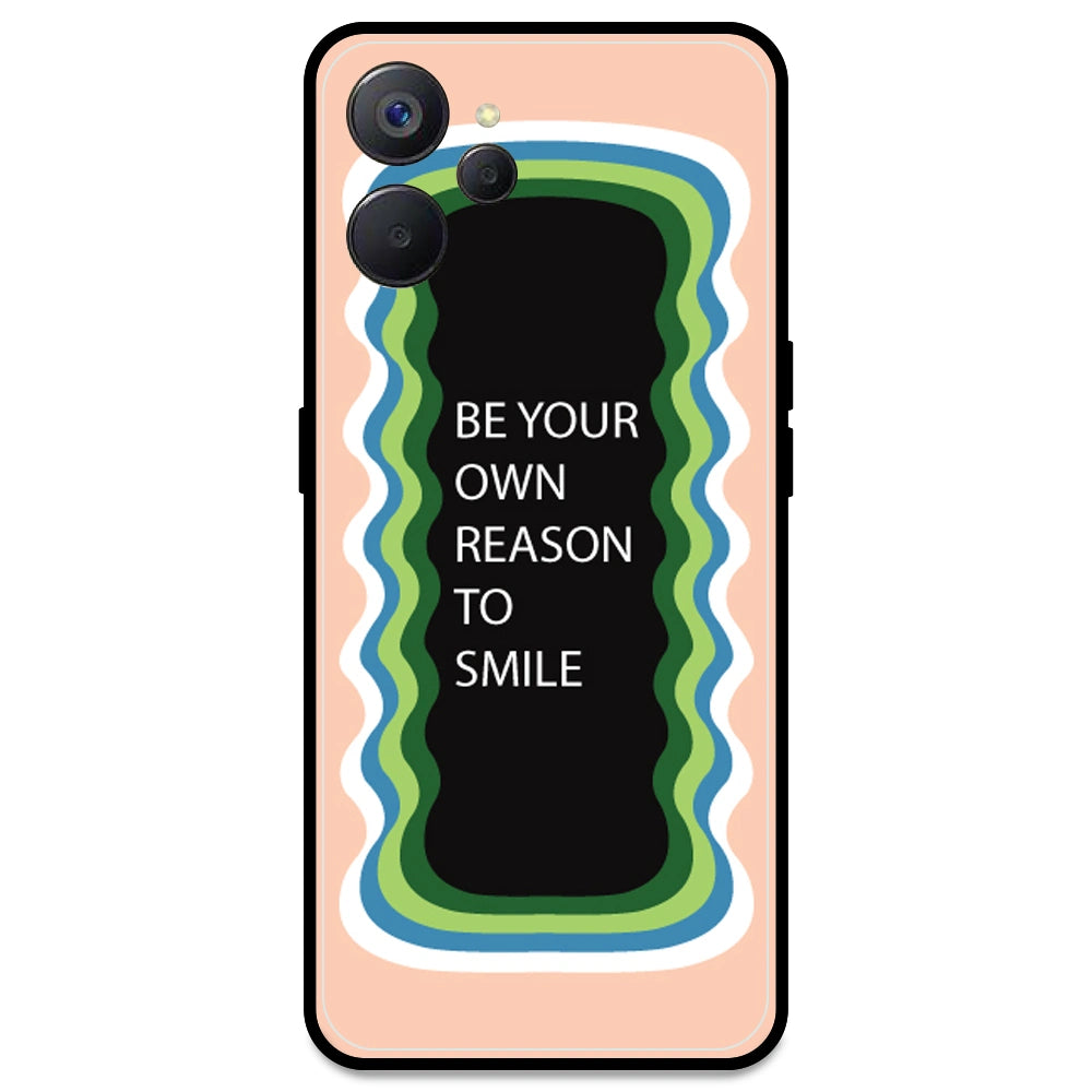 'Be Your Own Reason To Smile' - Peach Armor Case For Realme Models Realme 9i 5G