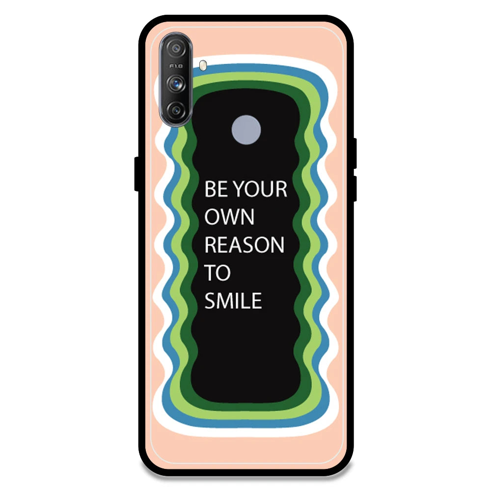 'Be Your Own Reason To Smile' - Peach Armor Case For Realme Models Realme Narzo 10A