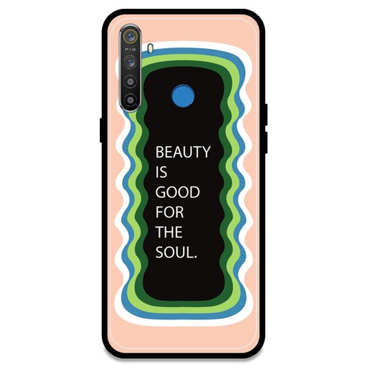 'Beauty Is Good For The Soul' - Peach Armor Case For Realme Models Realme 5