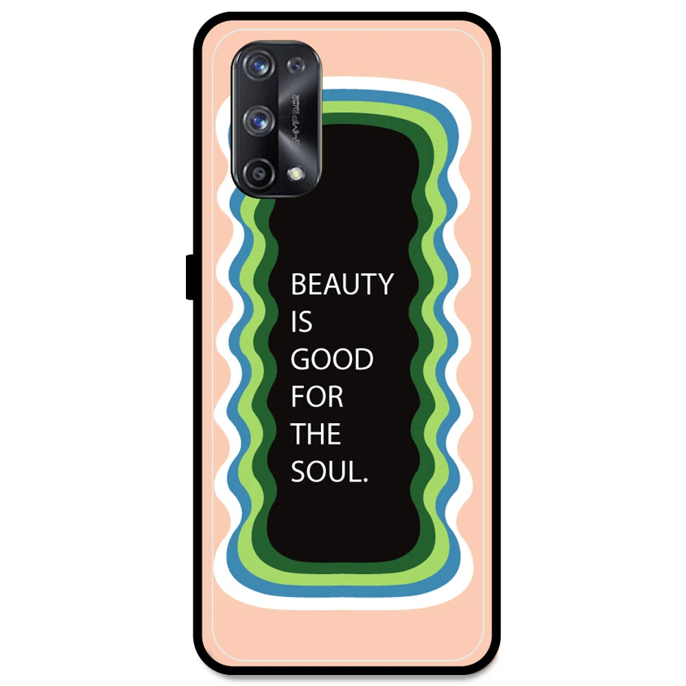 'Beauty Is Good For The Soul' - Peach Armor Case For Realme Models Realme X7 Pro