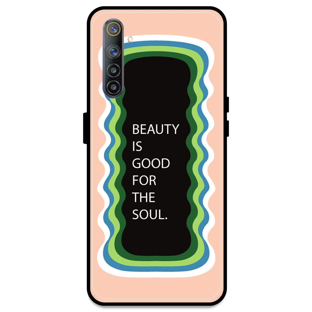 'Beauty Is Good For The Soul' - Peach Armor Case For Realme Models Realme 6