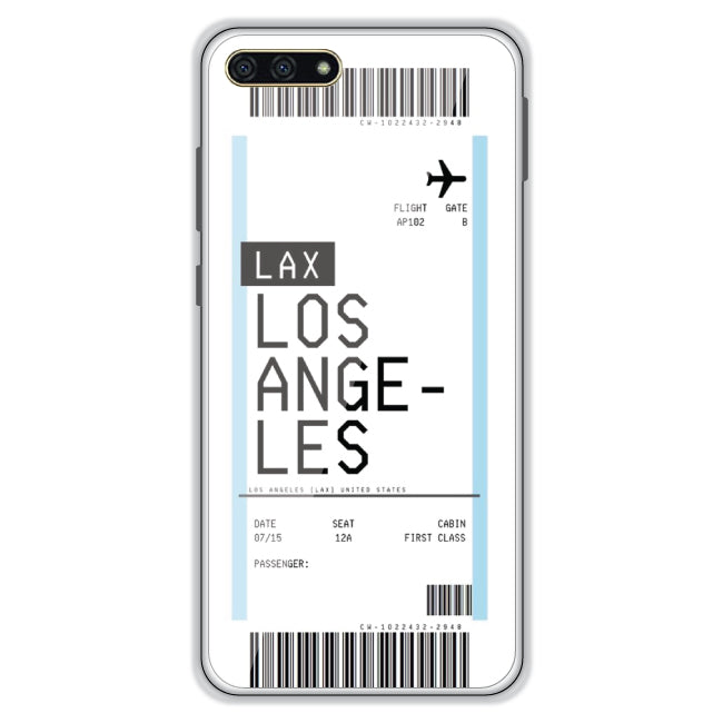 Los Angeles Ticket - Clear Printed Case For Honor Models Honor 7A