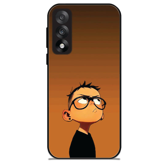Stylish Cartoon Boy - Glossy Metal Silicone Case For OnePlus Models
