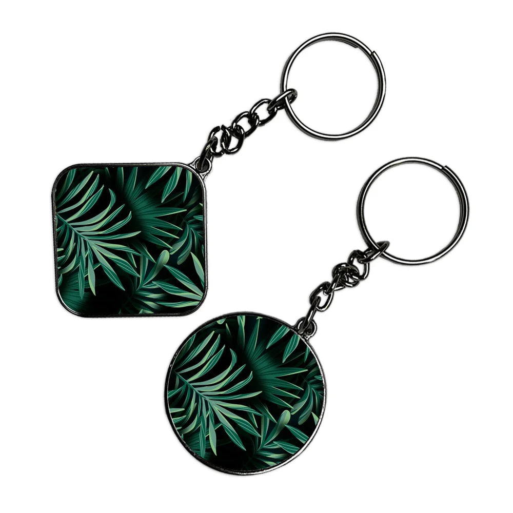 Greens - Keychain With Silver Border (Pack Of 2)
