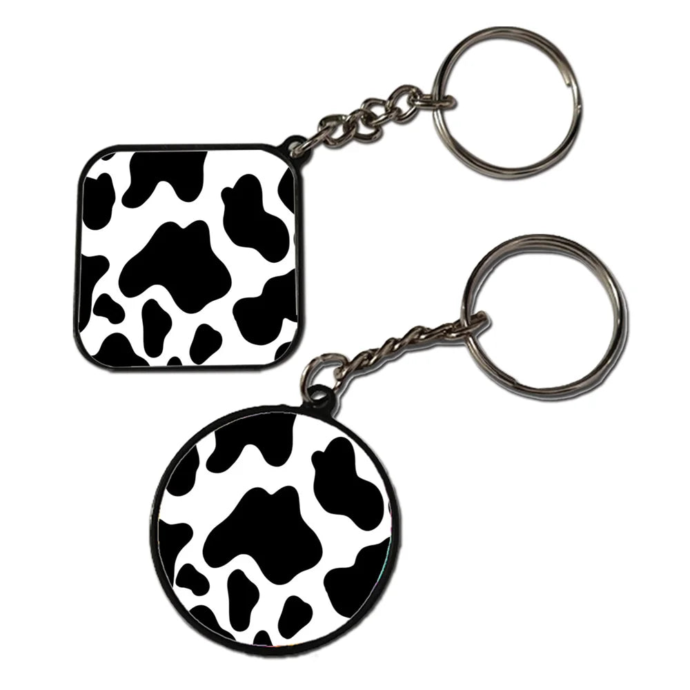 Cow Print - Keychain With Black Border (Pack Of 2)