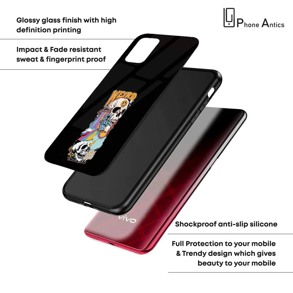 Weird Skull Graffiti - Glass Case For Samsung Models infographic