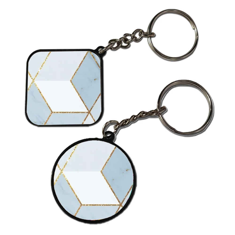 Geometry - Keychain With Black Border (Pack Of 2)