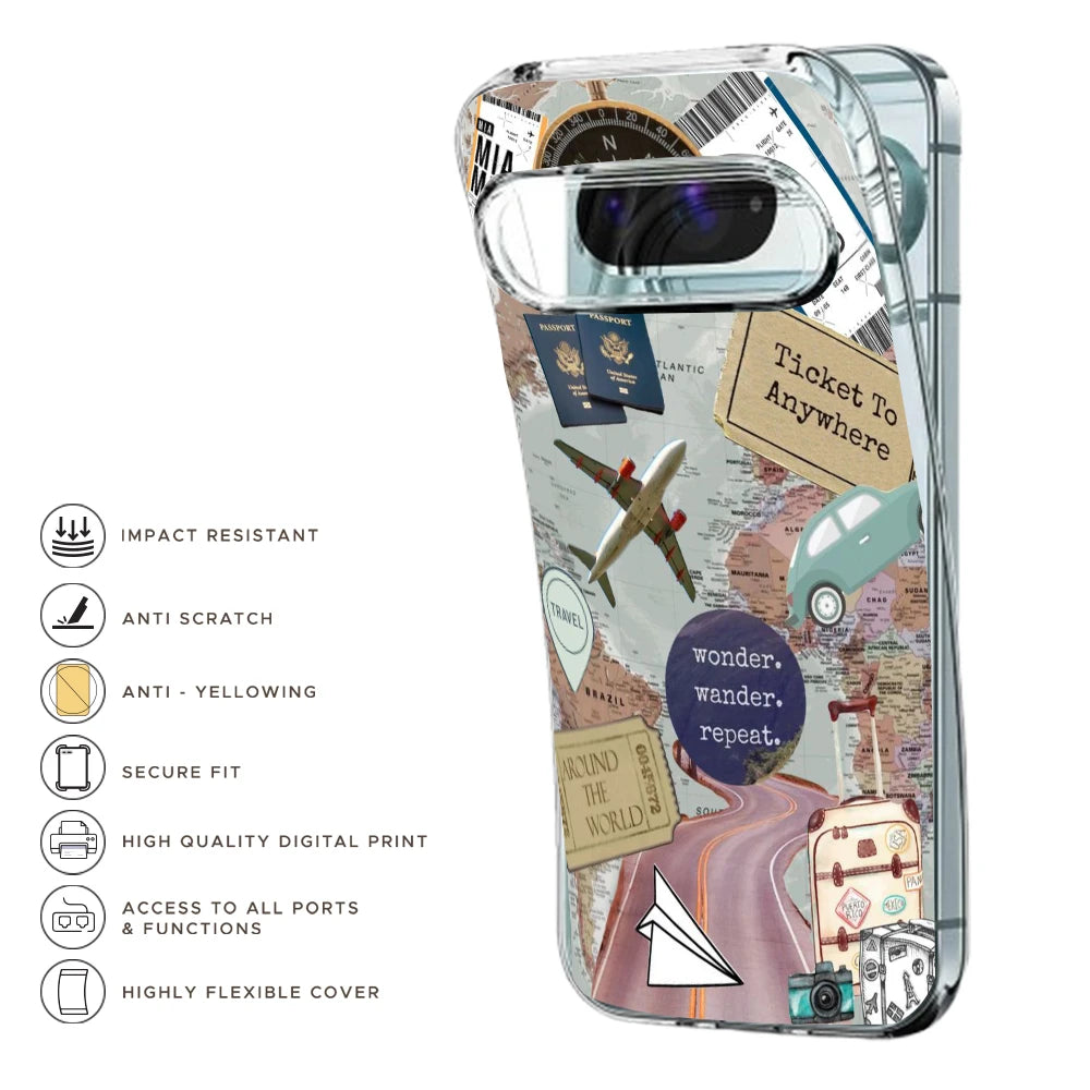 Travel Collage - Printed Silicone Case For Google Pixel Infographic