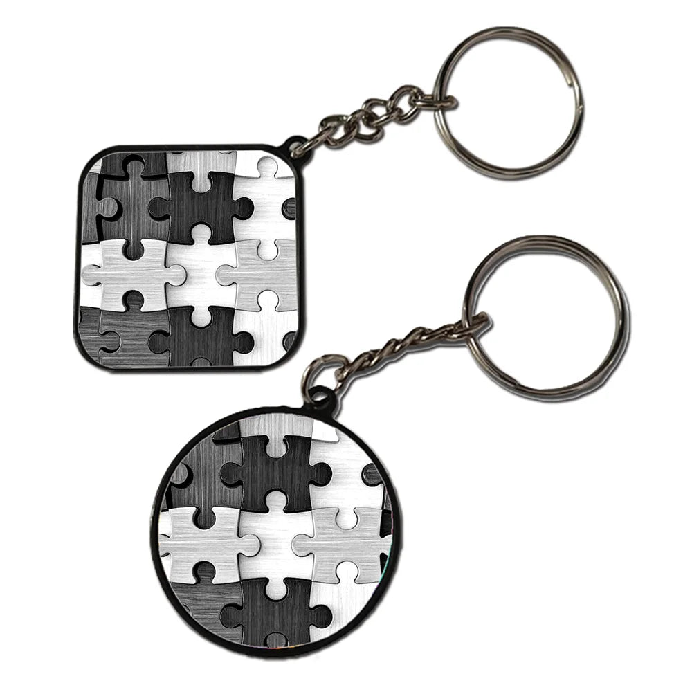 Maze - Keychain With Black Border (Pack Of 2)