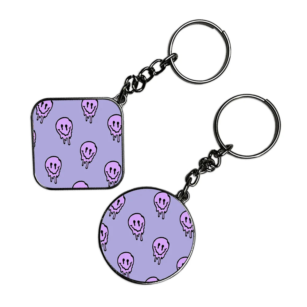 Funny Ghost - Keychain With Silver Border (Pack Of 2)