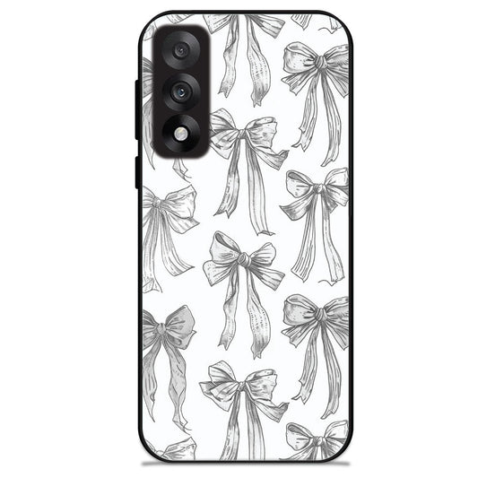 White Bows - Glossy Metal Silicone Case For OnePlus Models