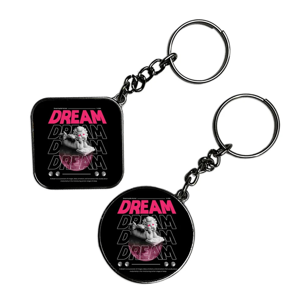 Dream - Keychain With Silver Border (Pack Of 2)