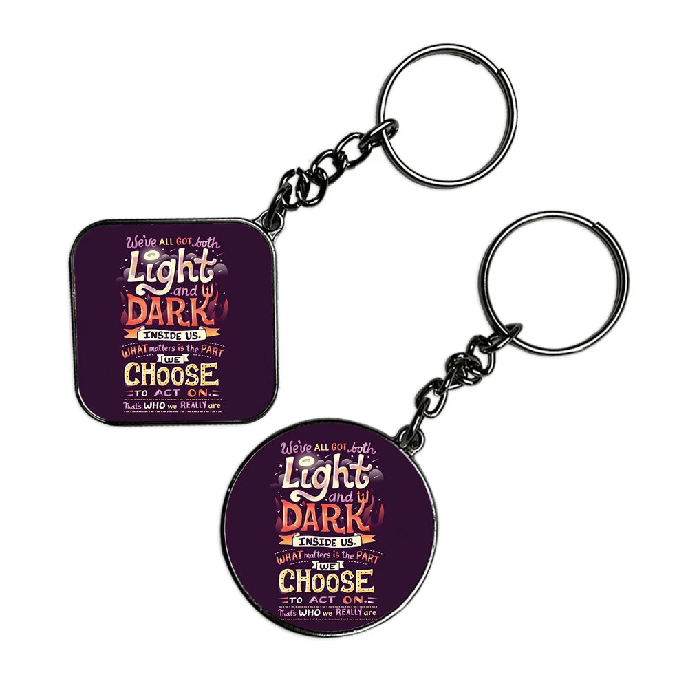 Who You Really Are- Keychain With Silver Border (Pack Of 2)