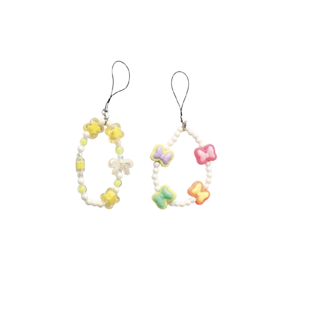Bows & Pearls - A Combo Of 2 Mini Round Phone Charms