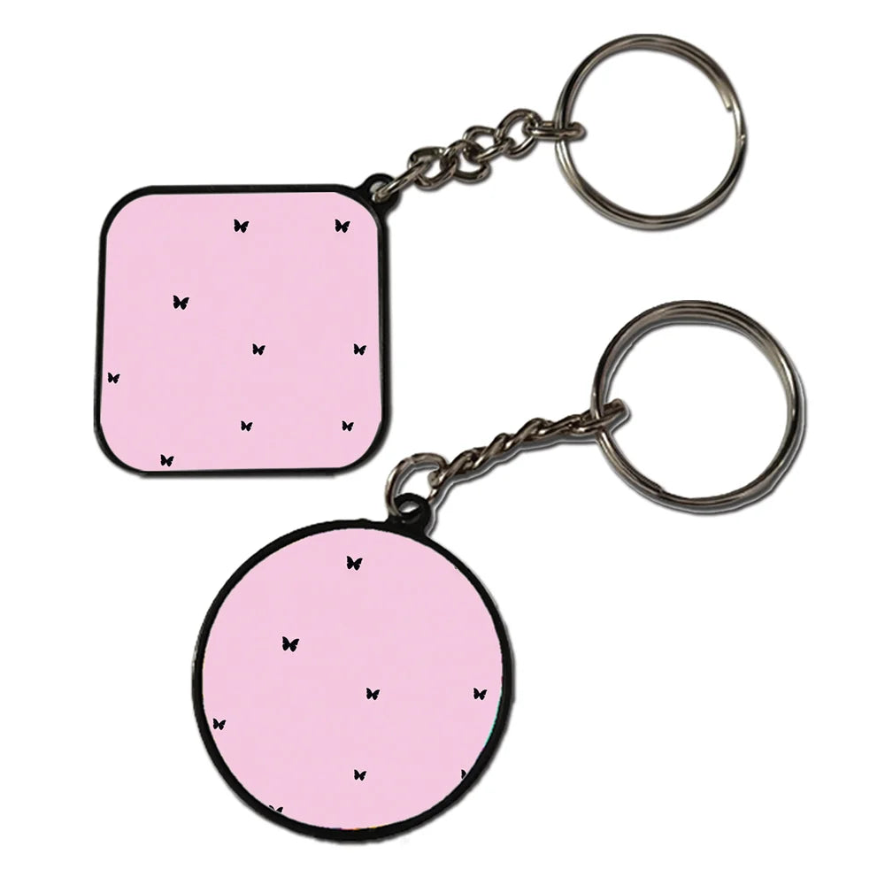 Black Butterfly - Keychain With Black Border (Pack Of 2)