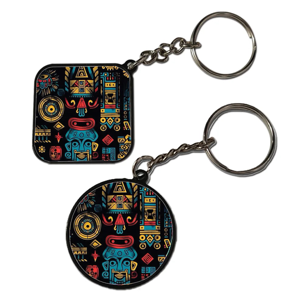 Modern Art - Keychain With Black Border (Pack Of 2)