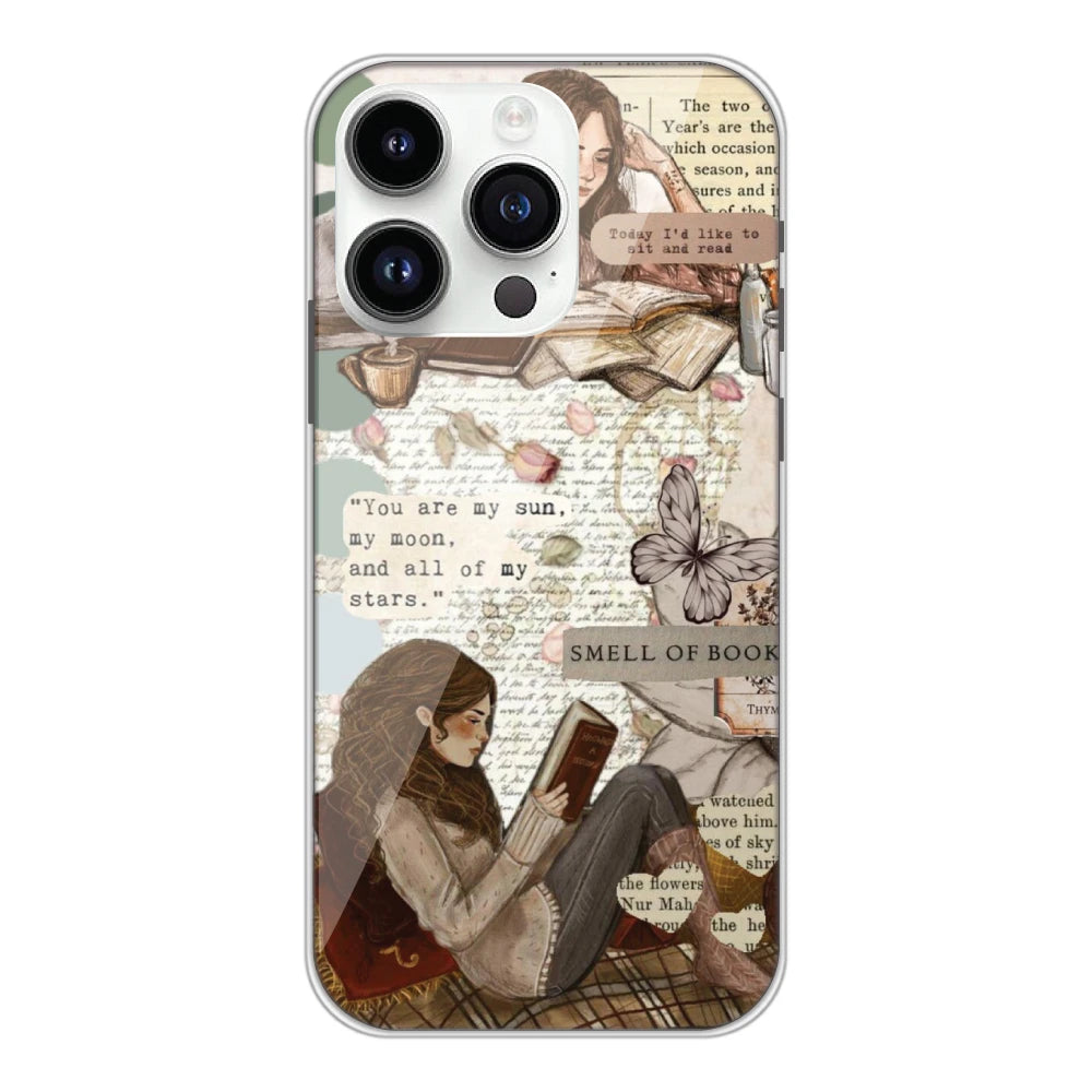 Book Collage - Silicone Case For Apple iPhone Models Apple iPhone 14 pro
