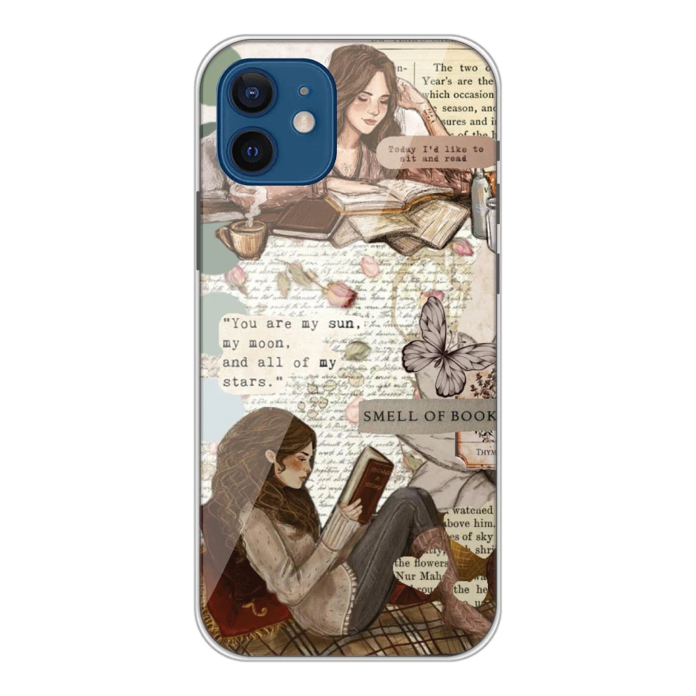 Book Collage - Silicone Case For Apple iPhone Models Apple iPhone 12