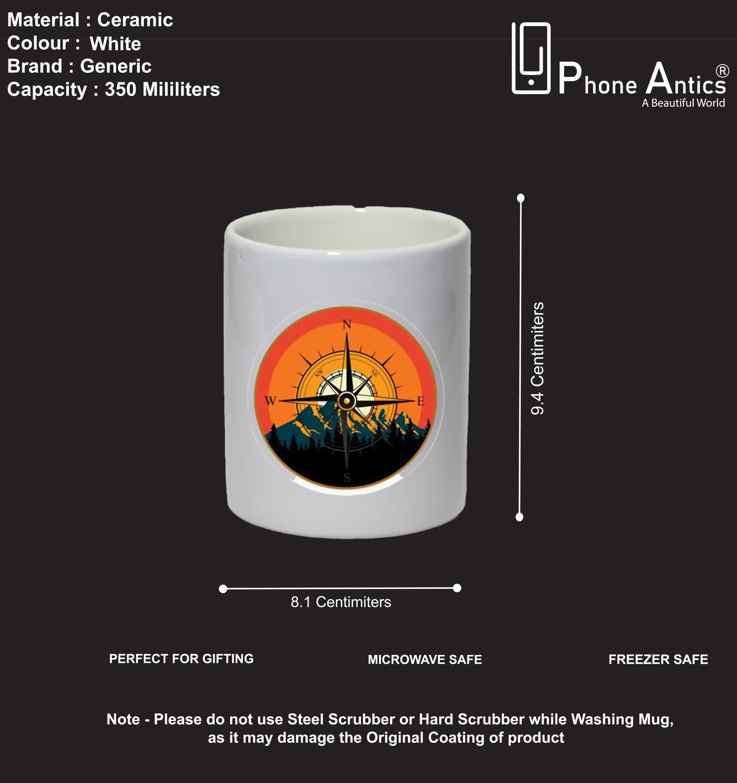 Compass Mountain - Mug Infographic