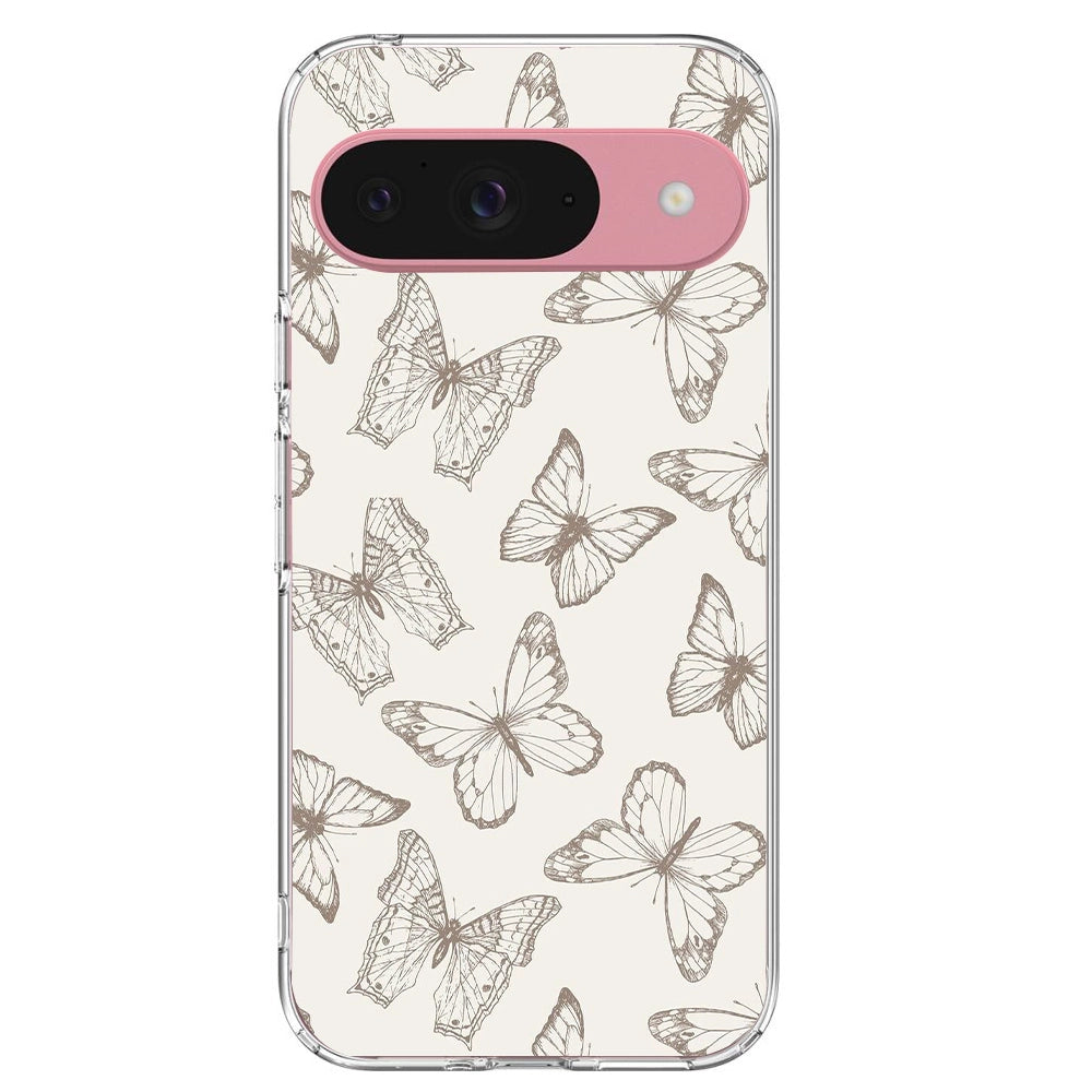 White Butterflies - Printed Silicone Case For Google Pixel Infographic