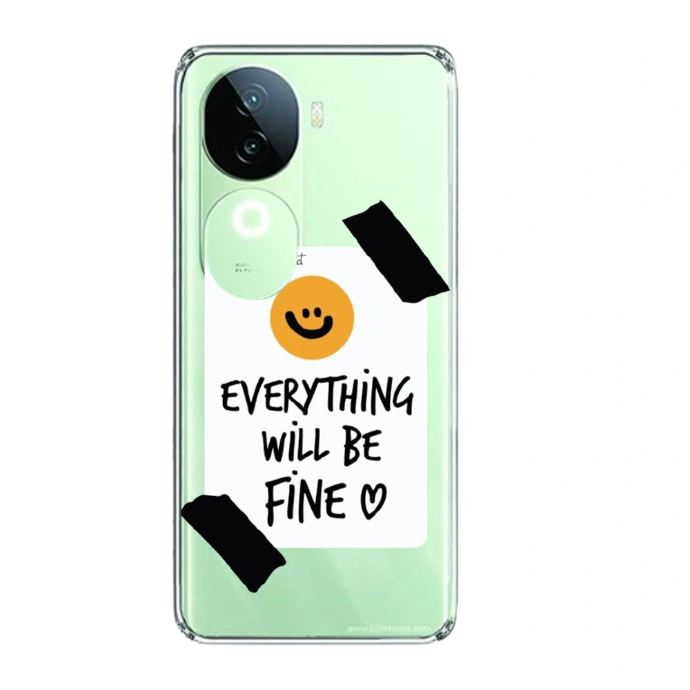 Everything Will Be Fine - Clear Printed Silicone Case For IQOO Infographic