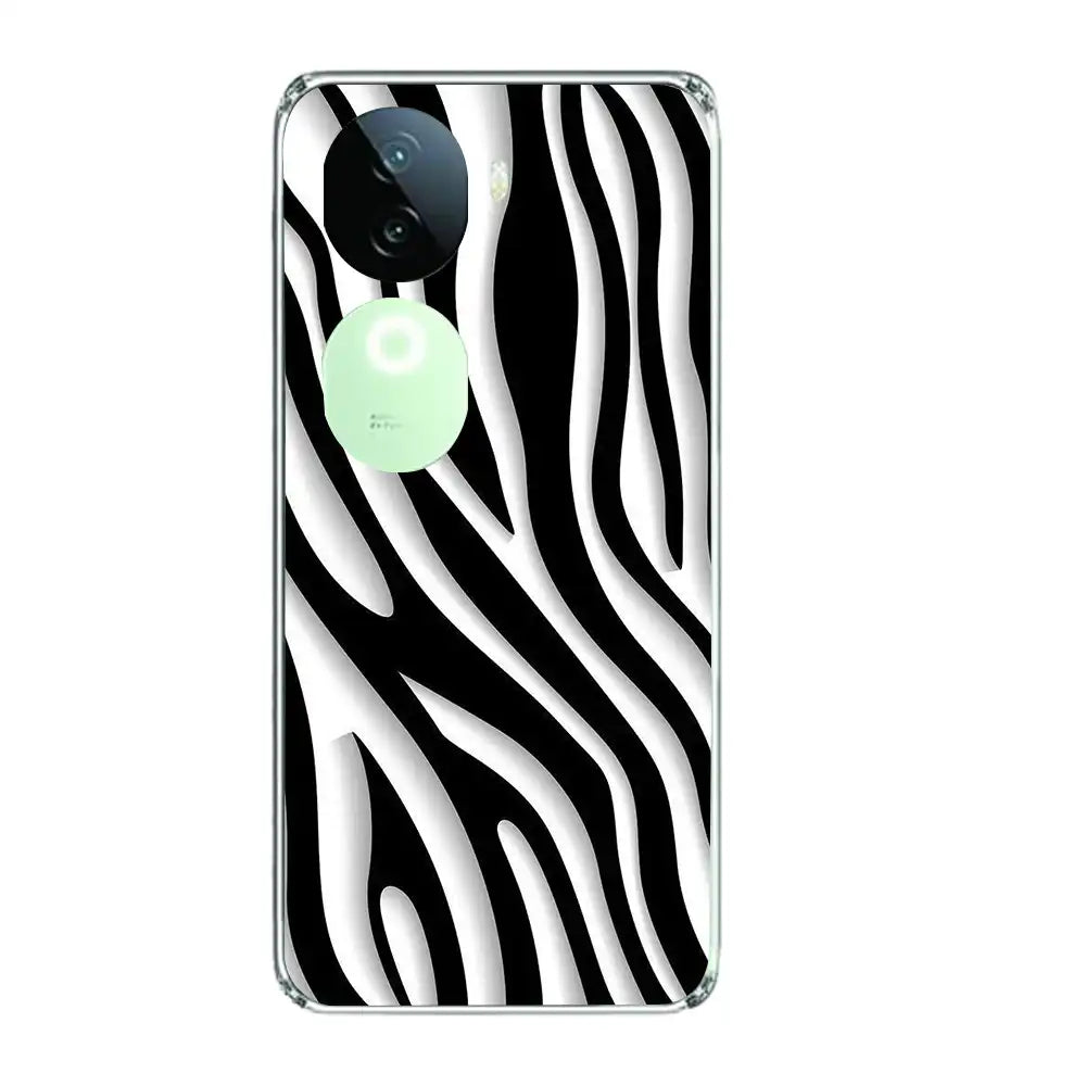 Zebra Print - Printed Silicone Case For IQOO Infographic