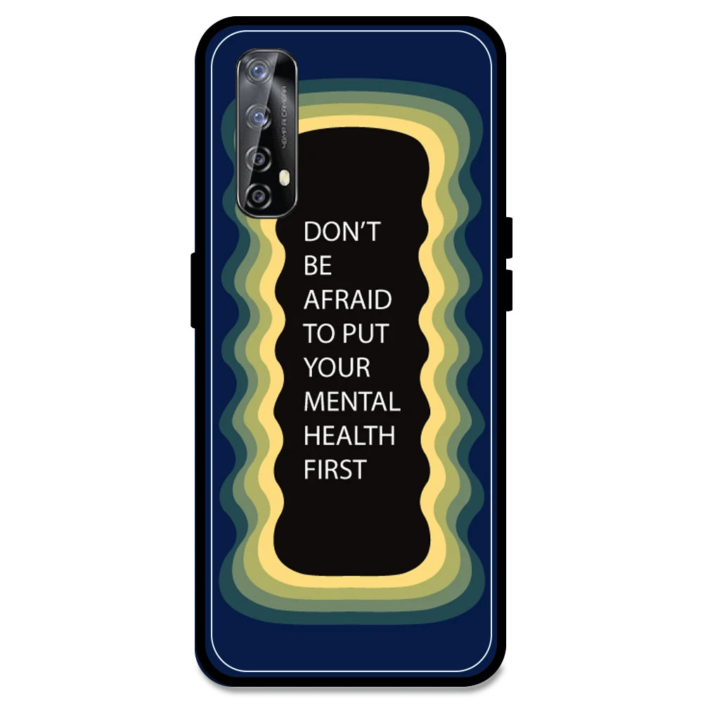 'Don't be Afraid To Put Your Mental Health First' - Dark Blue Armor Case For Realme Models Realme Narzo 20 Pro