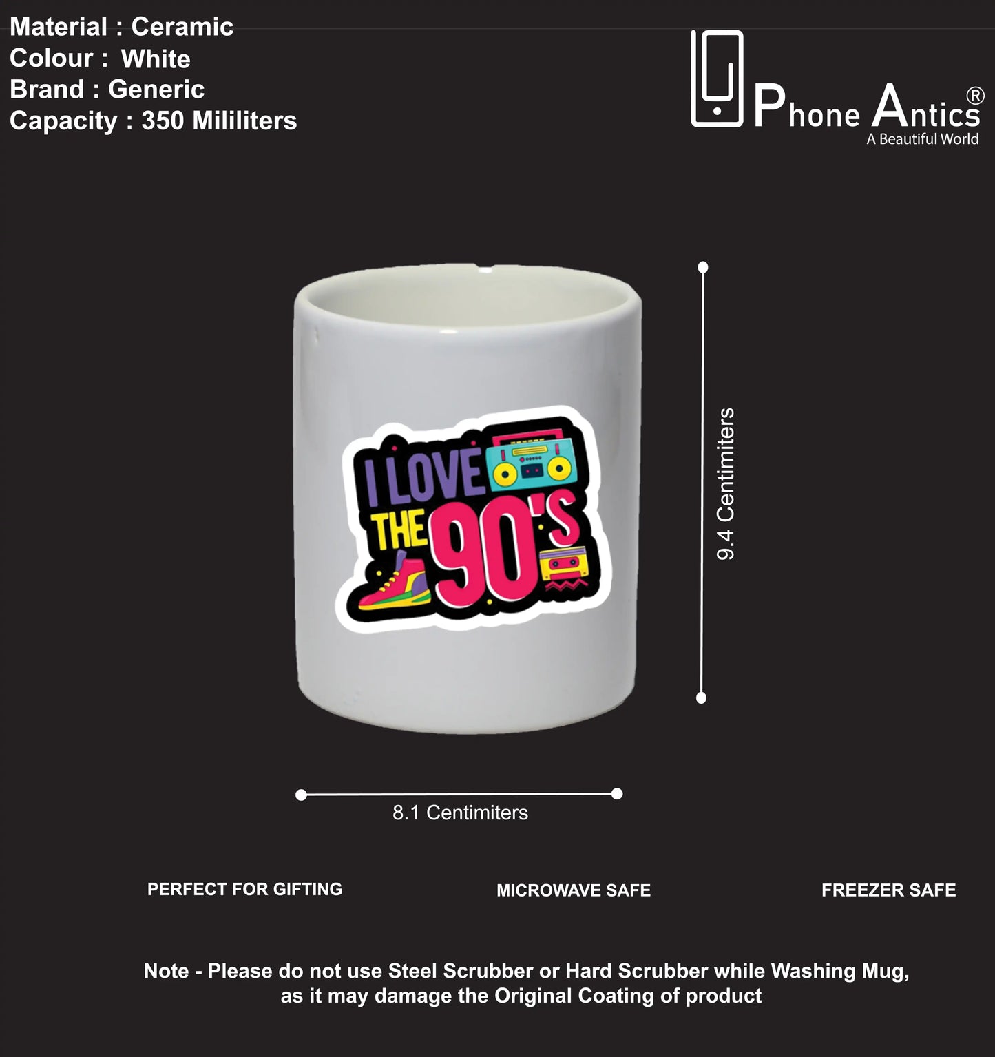 I Love The 90’s - Mug Infographic