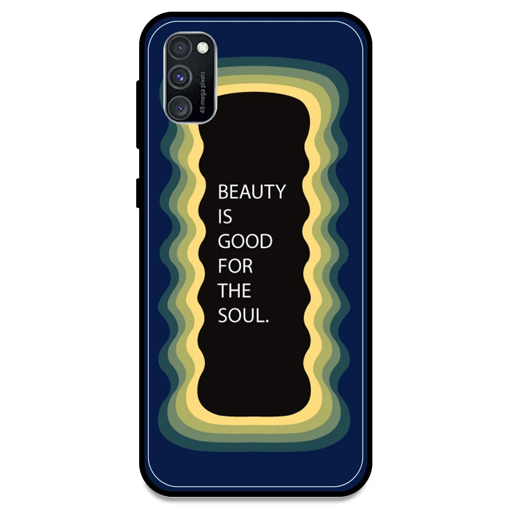 'Beauty Is Good For The Soul' - Dark Blue Armor Case For Samsung Models Samsung M30s